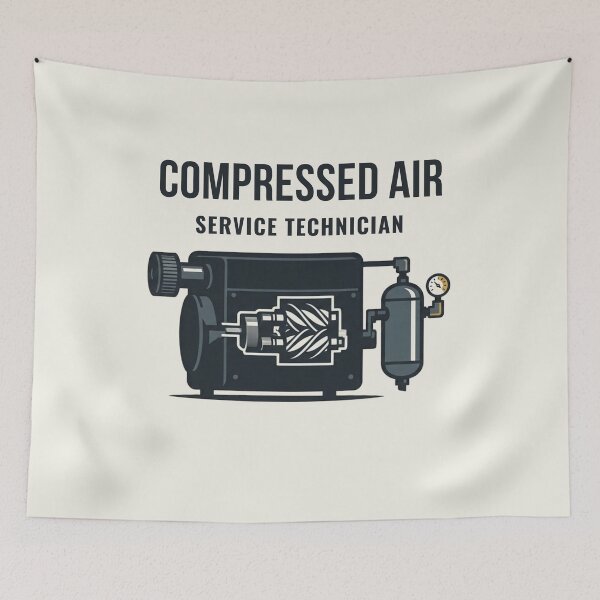 Item preview, Industrial Compressor Technician Compressed Air Graphic designed and sold by Amr Darwish Graphic designer.