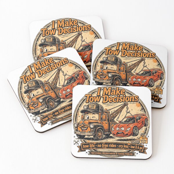 Item preview, I Make Tow Decisions Funny Tow Truck Driver Cartoon Tow Life No Free Rides Cry Less Tow It And Go Funny Tow Operator Humor Wrecker Gift designed and sold by Tow Life Co.