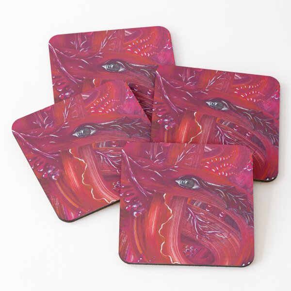 Item preview, Painting "View in abstract space" in red-burgundy shades designed and sold by Cherevan.