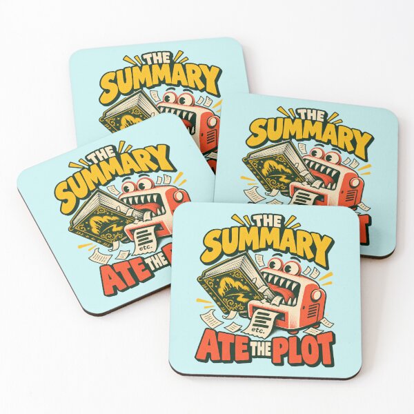 Item preview, The Summary Ate the Plot - Funny AI Book Summarization designed and sold by Ink and Wink.