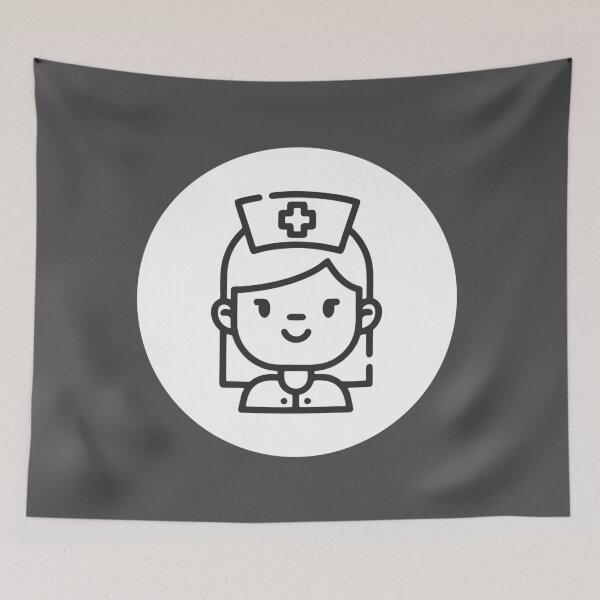 Item preview, Minimalist Nurse Icon Badge Line Art designed and sold by KiwyStudio.