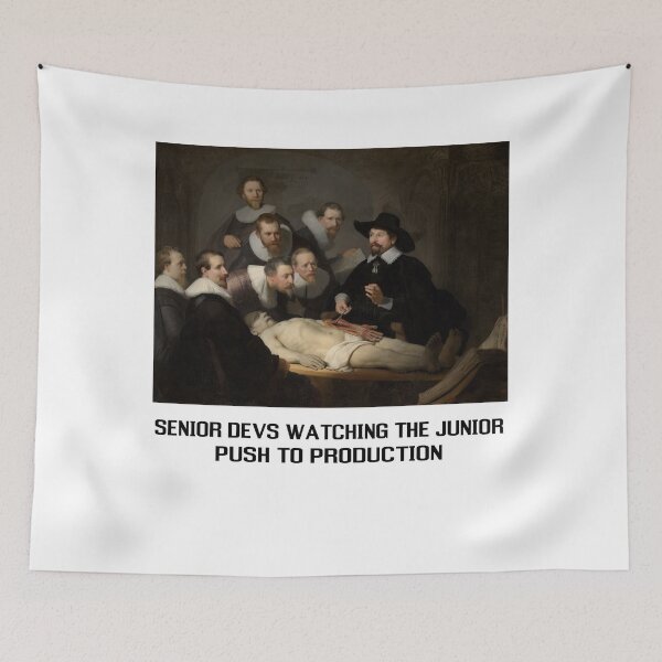 Item preview, The Anatomy Lesson by Rembrandt - Developer Meme designed and sold by lijoy.