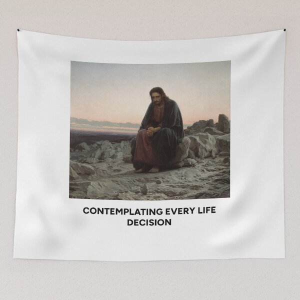 Item preview, Christ in the Wilderness by Ivan Kramskoi - Decisions designed and sold by lijoy.