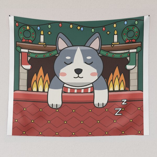 Item preview, Sleepy Husky Puppy by Christmas Fire designed and sold by MHVectorArt.