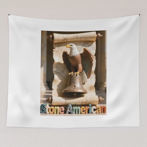 Item preview, Stone American Symbolism Print designed and sold by Lichentroupe63.