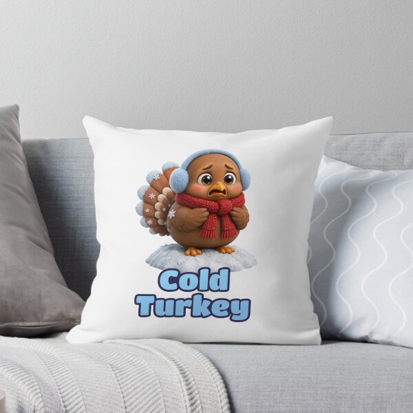 Item preview, Cold Turkey Cute 3D Turkey Winter Pun Sticker designed and sold by glitchman2.