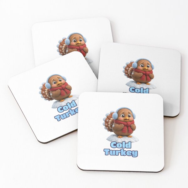 Item preview, Cold Turkey Cute 3D Turkey Winter Pun Sticker designed and sold by glitchman2.