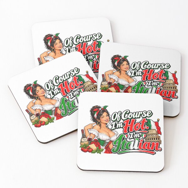 Item preview, Of Course I'm Hot, I'm Italian! Pin-Up designed and sold by No Kings Bling.