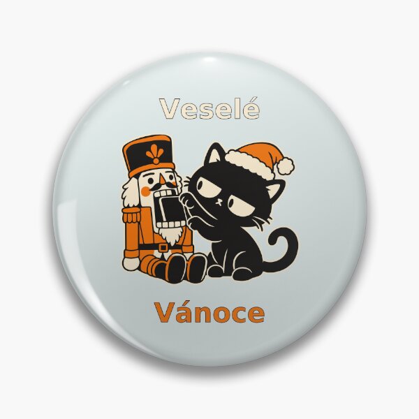 Item preview, Cat installs Christmas phone between nutcracker jaws designed and sold by Honu2025.