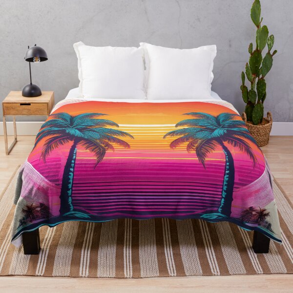 Item preview, Neon Tropical Sunset with Palm Trees designed and sold by ChernivtsiSkoda.
