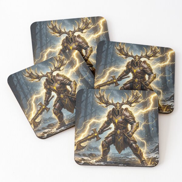 Item preview, Golden Storm Warlord – Epic Dark Fantasy Warrior Art  designed and sold by FORYOUOFFICIAL.