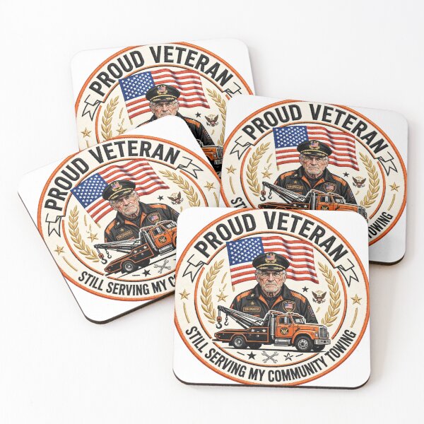 Item preview, Proud Veteran Still Serving My Community Towing Tow Operator Badge designed and sold by Tow Life Co.