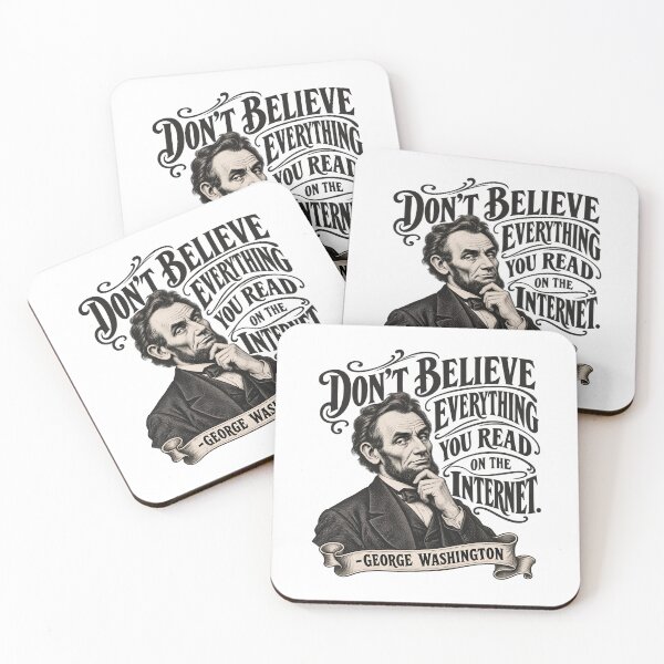 Item preview, Don’t Believe Everything You Read On The Internet – Funny Abe Lincoln designed and sold by sollunadesignns.