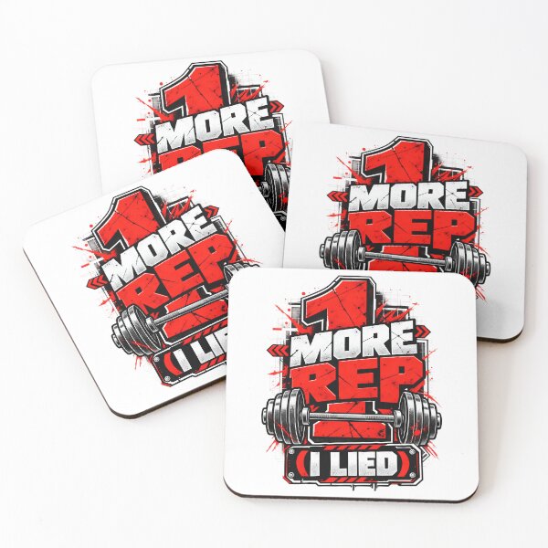 Item preview, One More Rep I Lied Brutalist Fitness Quote designed and sold by Win Hardy.