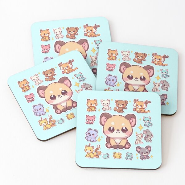 Item preview, Cute Kawaii Animal Cartoon Sticker designed and sold by MushArtist.