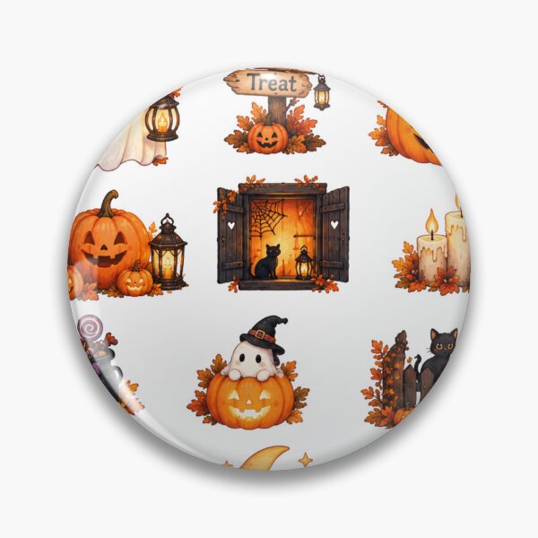 Item preview, Cute Watercolor Halloween Elements Sticker Pack designed and sold by Rehnair.