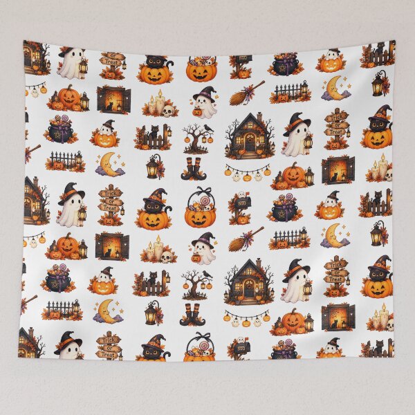 Item preview, Cute Watercolor Halloween Elements Sticker Pack designed and sold by Rehnair.