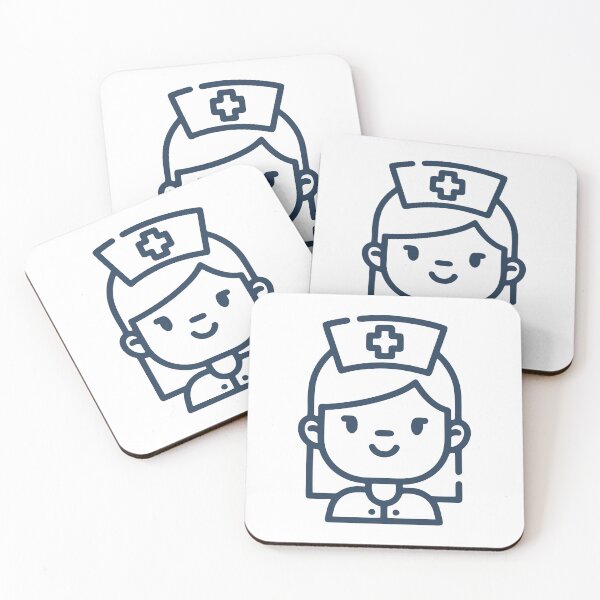 Item preview, Blue Nurse Icon Badge Minimalist Design designed and sold by KiwyStudio.