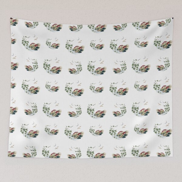 Item preview, Vintage Japanese River Crabs and Stream Pattern designed and sold by ArtfulAlchemy1.