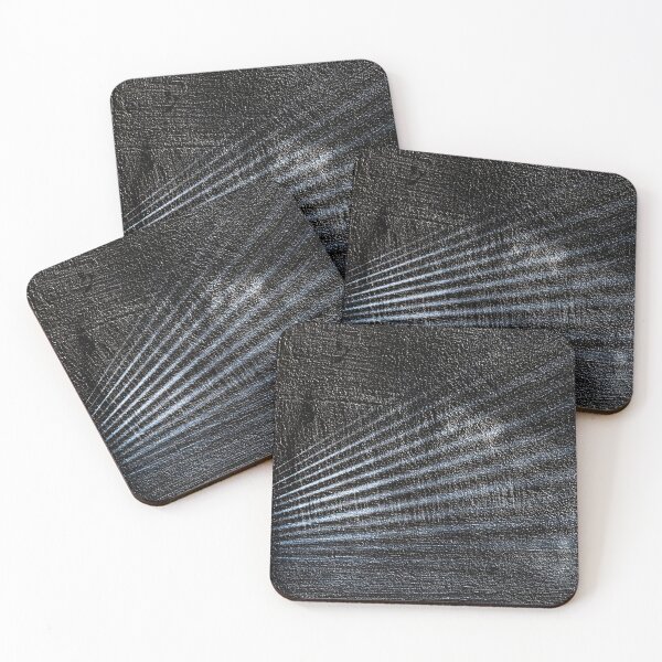 Item preview, Midnight Waves – Black and Silver Abstract Texture Photography designed and sold by Visual Arts Dominika Cybuch.