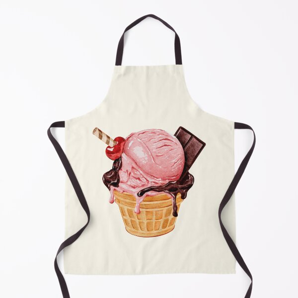 Item preview, Strawberry Ice Cream Waffle Illustration designed and sold by Jiajia Lee Studio.