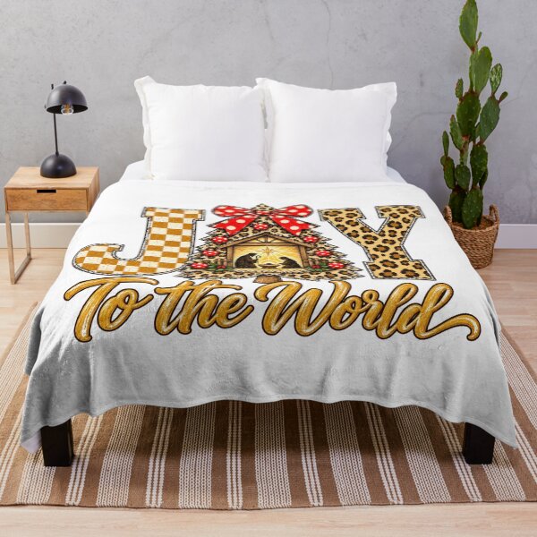 Item preview, Joy To The World Nativity Christmas Tree Leopard Print Graphic designed and sold by PunPals-Art.