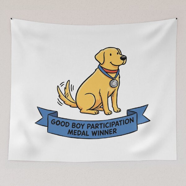 Item preview, Good boy training participation medal winner  designed and sold by goatboyjr.