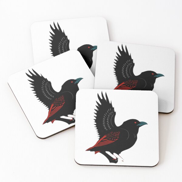 Item preview, Stylized Black Raven Christmas Emblem designed and sold by For-Cat Studio.