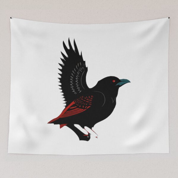 Item preview, Stylized Black Raven Christmas Emblem designed and sold by For-Cat Studio.