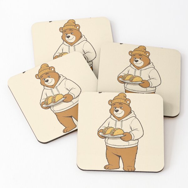 Item preview, Bear With Me I'm Here For The Tacos Funny Foodie Bear T-Shirt designed and sold by EverydayBadge.