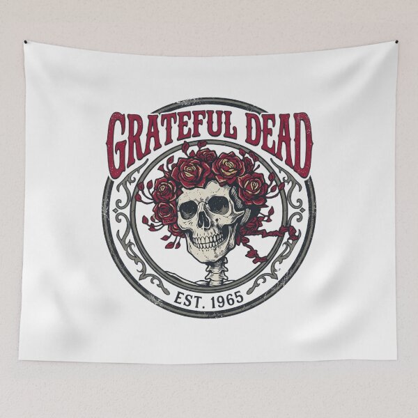 Item preview, Classic Skeleton Rose Floral Hippie Jam Band Emblem designed and sold by veyraatelier.