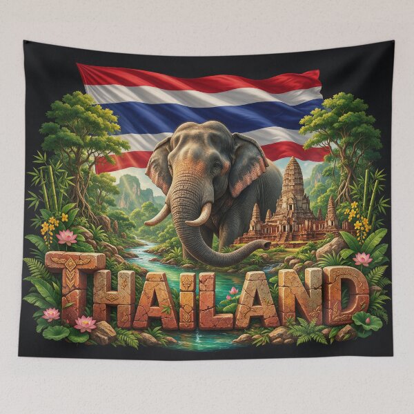 Item preview, Thailand Heritage – Elephant & Ayutthaya designed and sold by FlagX.