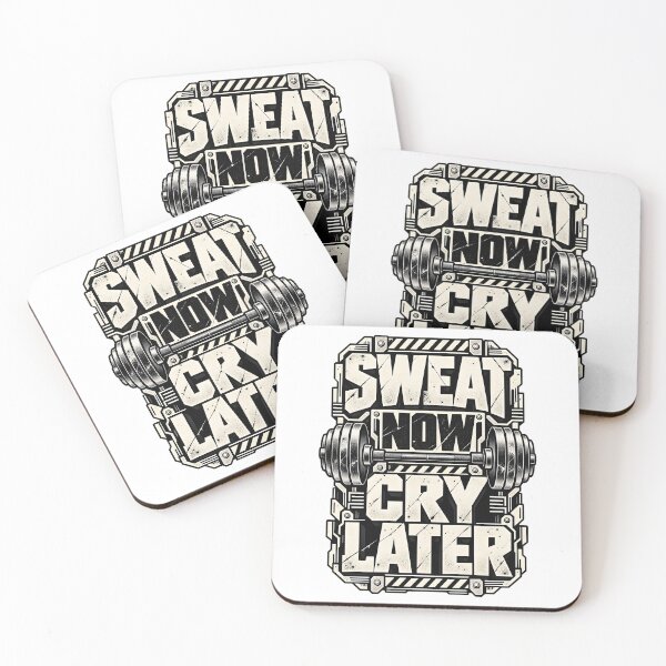 Item preview, Sweat Now Cry Later Brutalist Fitness Quote designed and sold by Win Hardy.