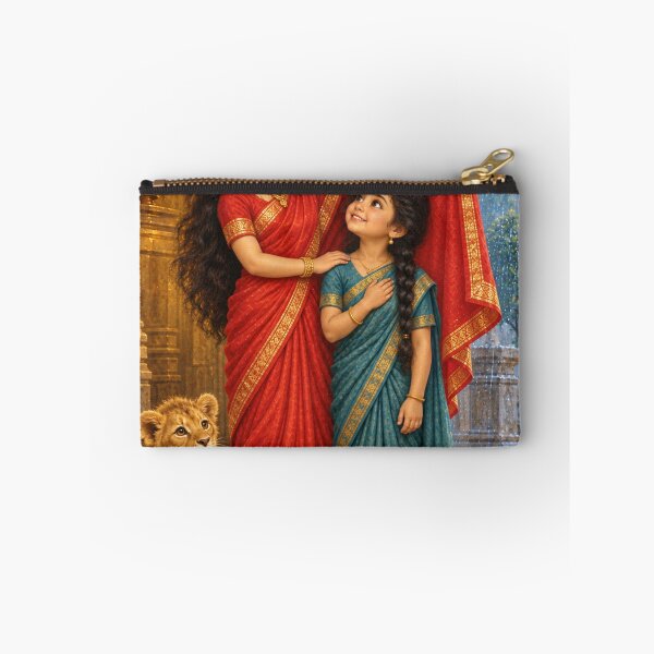 Item preview, Bala Durga Sheltering a Little Devotee — Cute Goddess Art designed and sold by Homyar.