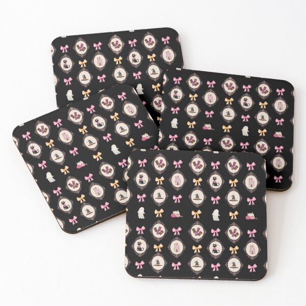 Item preview, Cute Halloween Pattern with Pumpkins, Ghoust, Cat and  Bows designed and sold by MadamPaperHazel.