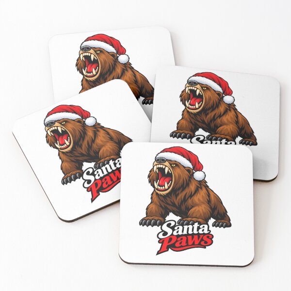 Item preview, Santa Paws Grizzly Bear Christmas Design designed and sold by ROARSOME DESiGNS.