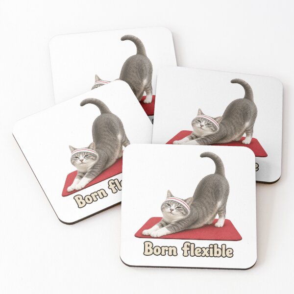 Item preview, Born Flexible: The Art of Feline Stretching designed and sold by EllieGantDesign.
