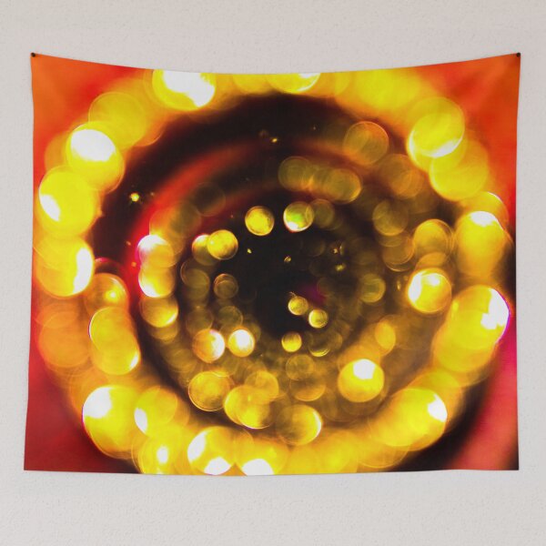 Item preview, Golden Light Vortex – Glowing Bokeh Abstract Photography designed and sold by Visual Arts Dominika Cybuch.