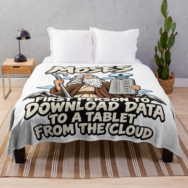 Item preview, Moses First Person To Download Data To A Tablet From The Cloud Funny designed and sold by PunPals-Art.