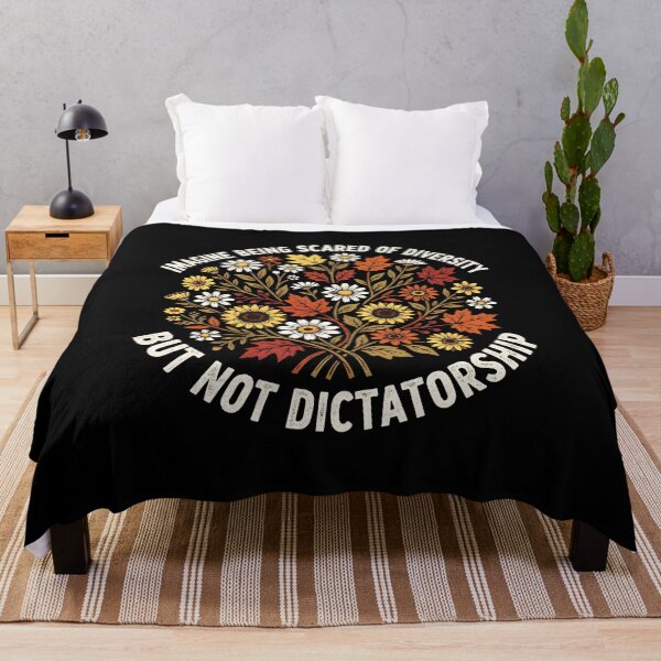 Item preview, Imagine Being Scared Of Diversity But Not Dictatorship Floral Retro designed and sold by MagicTheDog.