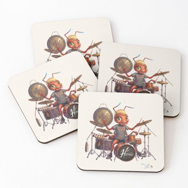Item preview, MALÚ the Drummer Ant | Funny Rock Band Music Gift designed and sold by HERMIE-design.