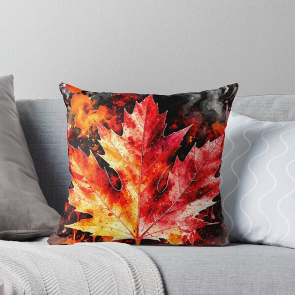 Item preview, Colorful Autumn Maple Leaf – Red Orange Watercolor Nature Art designed and sold by www.konst.se/rg.