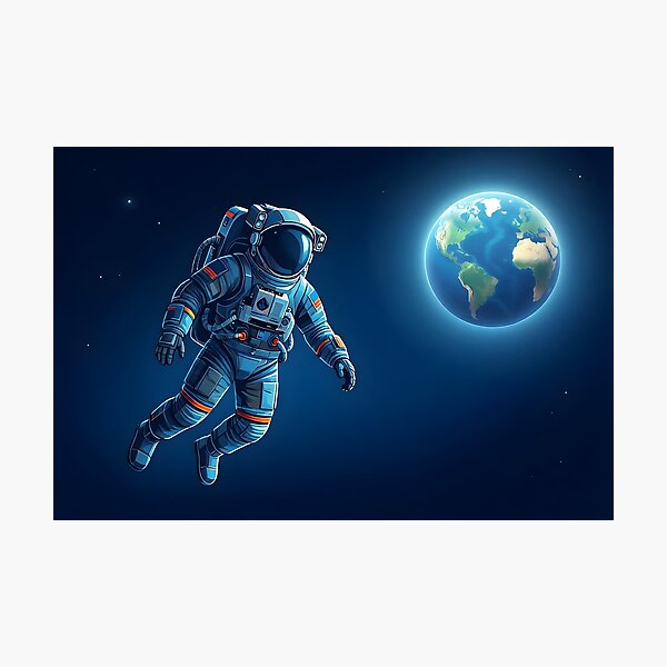 Item preview, Astronaut floating in space with Earth designed and sold by Daniela`s shop.
