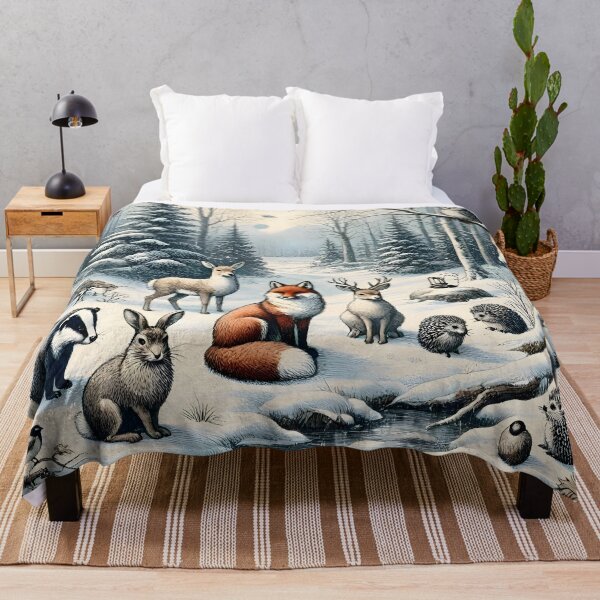 Item preview, Winter Forest Animals in Snow designed and sold by Sybille-Yates.