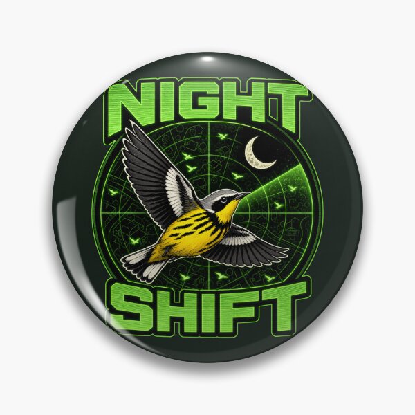 Item preview, Magnolia Warbler Night Migration Radar Night Shift Birding Art designed and sold by shifumart.