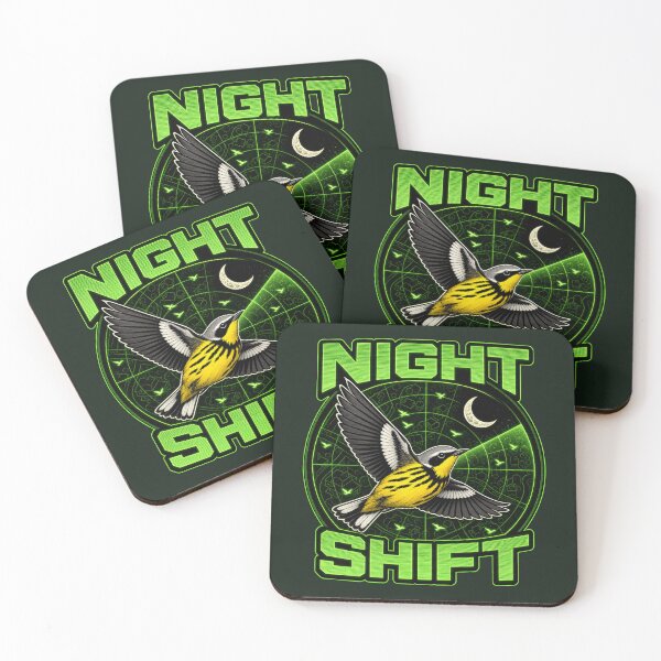 Item preview, Magnolia Warbler Night Migration Radar Night Shift Birding Art designed and sold by shifumart.
