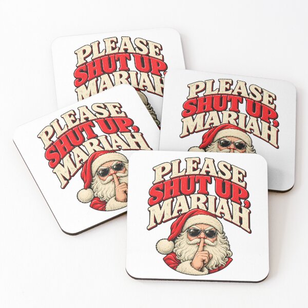 Item preview, Please Shut Up Mariah Cool Santa Funny Christmas Quote designed and sold by LoreneVDesign.