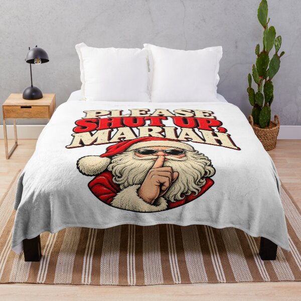 Item preview, Please Shut Up Mariah Cool Santa Funny Christmas Quote designed and sold by LoreneVDesign.