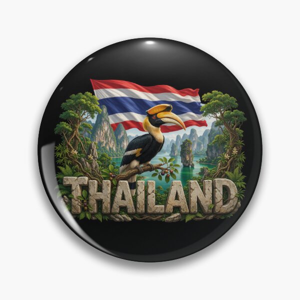 Item preview, Thailand Heritage – Great Hornbill & Khao Sok designed and sold by FlagX.
