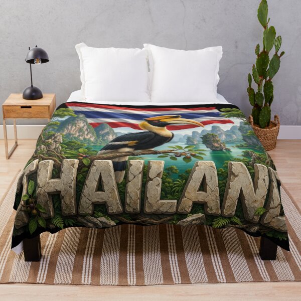 Item preview, Thailand Heritage – Great Hornbill & Khao Sok designed and sold by FlagX.